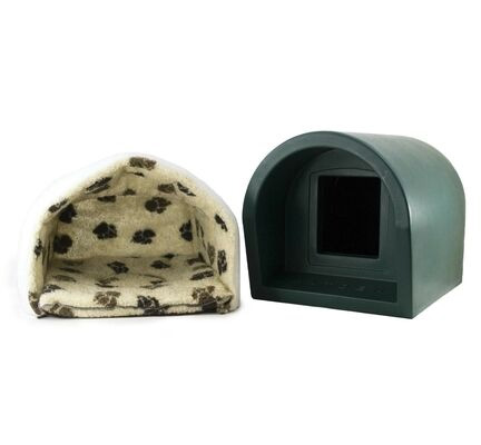Mr Snugs Katden Green Cat Kennel With Mattress & Liner